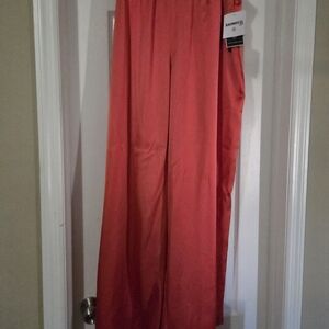 Target Vibrant Coral Wide-Leg Pants